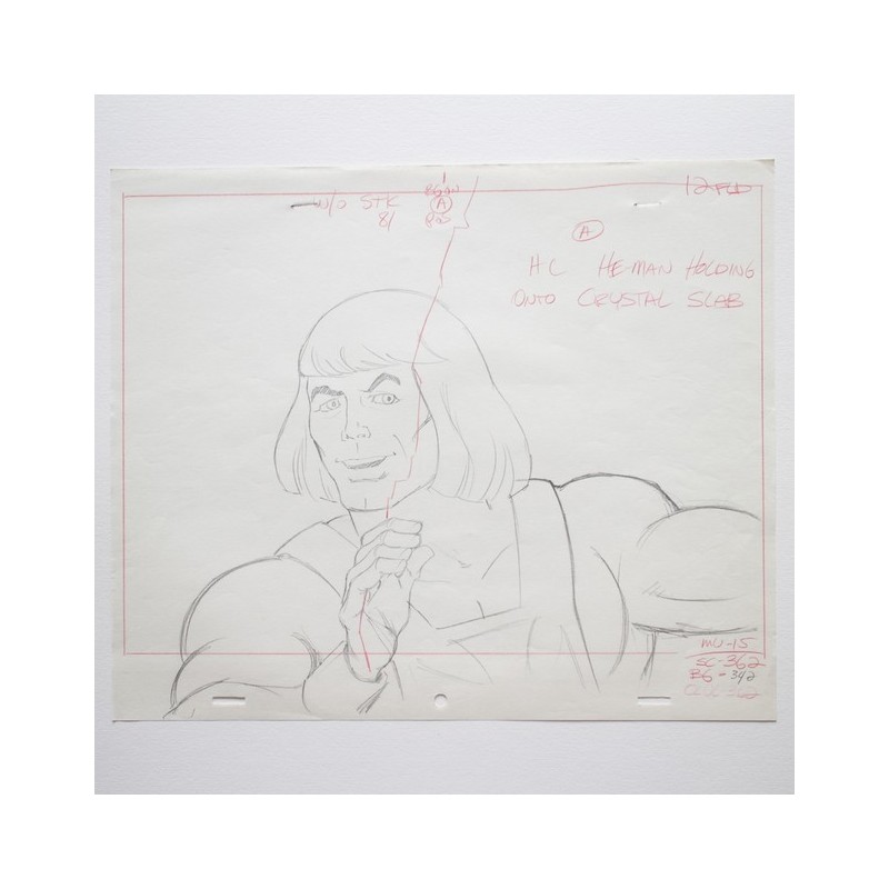 Crayonné original "Maîtres de l'univers (MOTU)", Musclor (He Man)