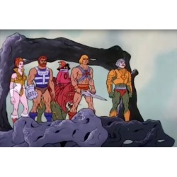 Crayonné original - "Les Maitres de l'univers" (MOTU), Musclor (He-Man) et son épée- 1983