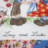 Torchon "Luke and Lucy" dans le goût de Sarah Kay