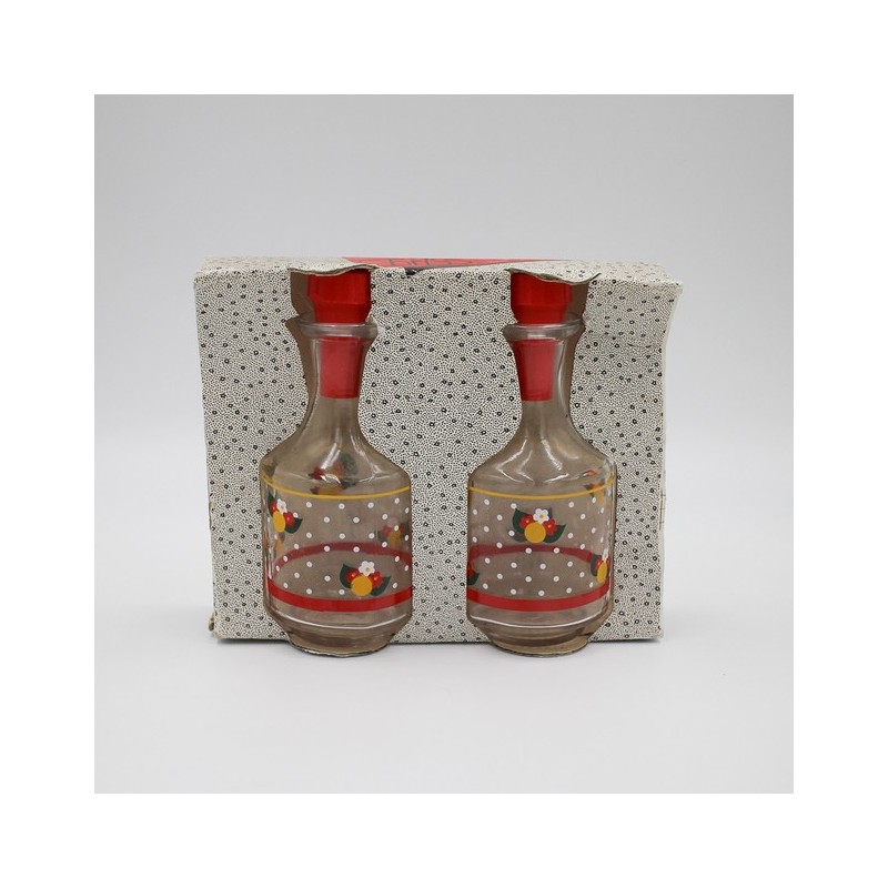 Lot de 2 flacons  huile/vinaigre vintage