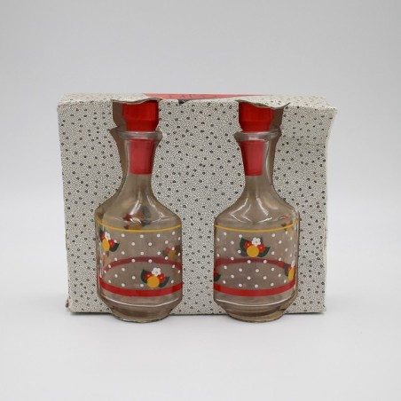 Lot de 2 flacons huile/vinaigre vintage
