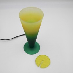 Lampe cocktail verte et jaune vintage 90's