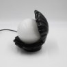 Lampe coquillage noire vintage 80's