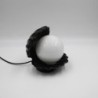 Lampe coquillage noire vintage 80's