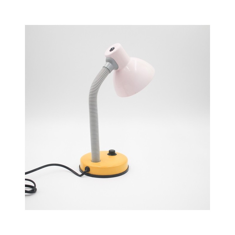 Lampe de bureau années 90 tête rose