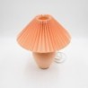 Lampe de chevet à abat jour plissé saumon