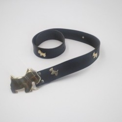 Ceinture en croûte de cuir années 90 dans le goût d' Agatha