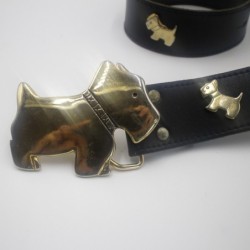 Ceinture en croûte de cuir années 90 dans le goût d' Agatha