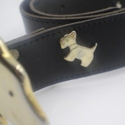 Ceinture en croûte de cuir années 90 dans le goût d' Agatha