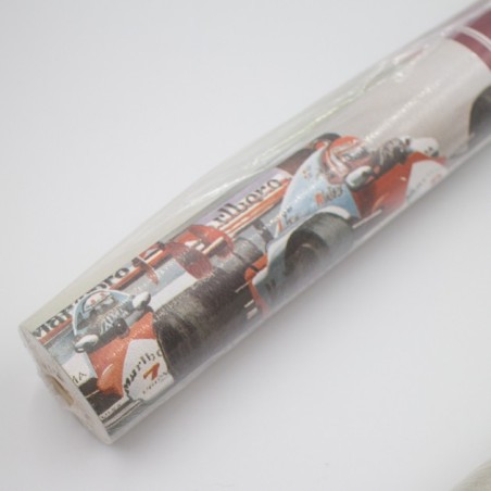 Rouleau de papier peint imprimé Formule 1 vintage 90's