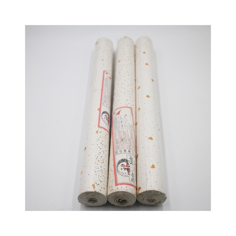 Rouleau de papier peint imprimé coeur et petit pois vintage 80's