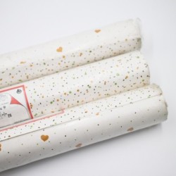 Rouleau de papier peint imprimé coeur et petit pois vintage 80's