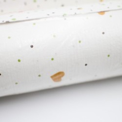 Rouleau de papier peint imprimé coeur et petit pois vintage 80's