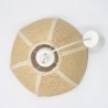 Suspension fleur vintage en osier