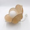 Suspension fleur vintage en osier