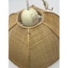 Suspension fleur vintage en osier