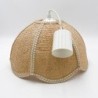 Suspension fleur vintage en osier