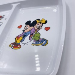 Assiette à compartiment Mickey et Minnie années 80
