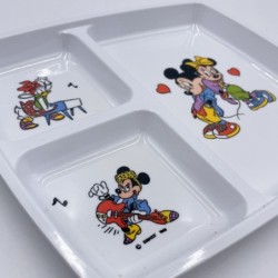 Assiette à compartiment Mickey et Minnie années 80