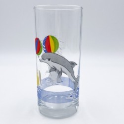 Ensemble de 6 verres à orangeade Dauphins années 80