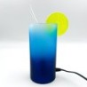 Lampe cocktail "Ricqles" bleue années 90