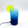 Lampe cocktail "Ricqles" bleue années 90