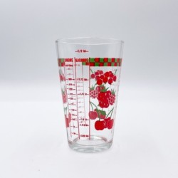 Verre doseur motif fruits,...