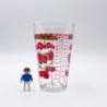 Verre doseur motif fruits, années 70