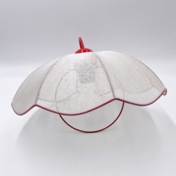Suspension fleur rouge et rose années 80