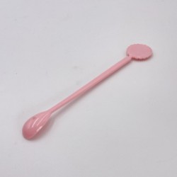 Cuillère bébé/ mélangeur cocktail tête d'animaux, années 80