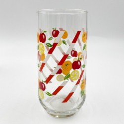 Ensemble de 4 verres vintage années 80 motifs fruits
