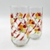 Ensemble de 4 verres vintage années 80 motifs fruits