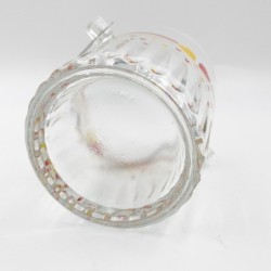 Seau à glaçons en verre  motifs coeurs vintage années 80