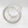 Seau à glaçons en verre  motifs coeurs vintage années 80