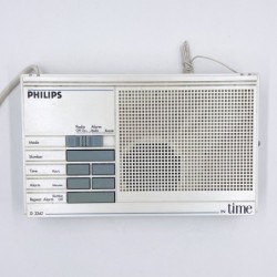 Réveil vintage Philips "In Time" années 80