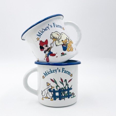 Mug métal Disneyland "Mickey's Farm" , années 90