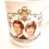 Mug commémoratif en porcelaine, Mariage de Charles et Diana, 1981
