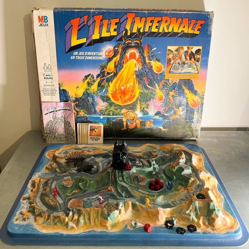 "L'île Infernale", jeu de société vintage 1987, MB