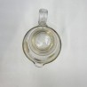 Pichet à eau en verre motif fleurs vintage