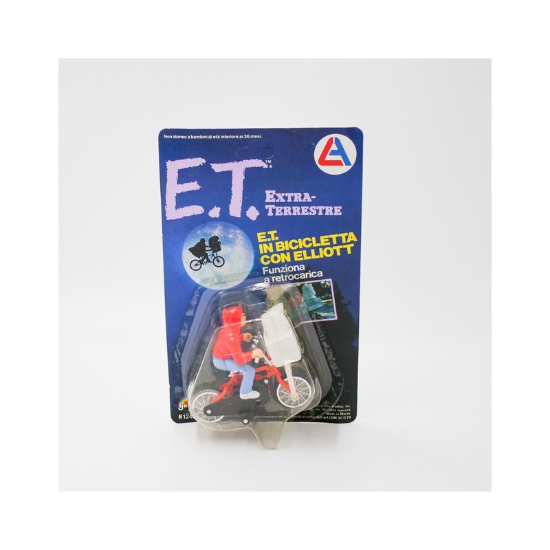 Figurine E.T. et Elliott à vélo (version italienne - 1982)