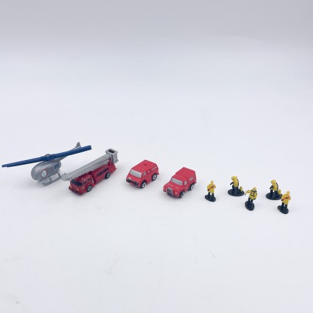 Lot de véhicules de pompiers, Micromachines, années 90