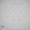 Lot de 2 assiettes à fleurs roses, Arcopal, années 80