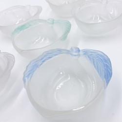 Ensemble de ramequins pêche années 80