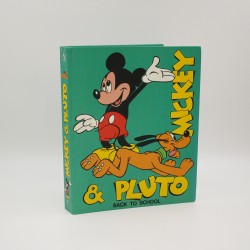 Classeur vintage 1990 "Mickey & Pluto Back To School"