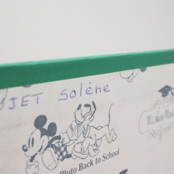 Classeur vintage 1990 "Mickey & Pluto Back To School"