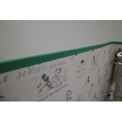 Classeur vintage 1990 "Mickey & Pluto Back To School"