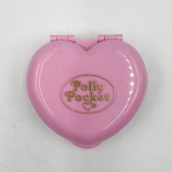 Polly Pocket , boitier coeur rose "La maison de campagne", 1989