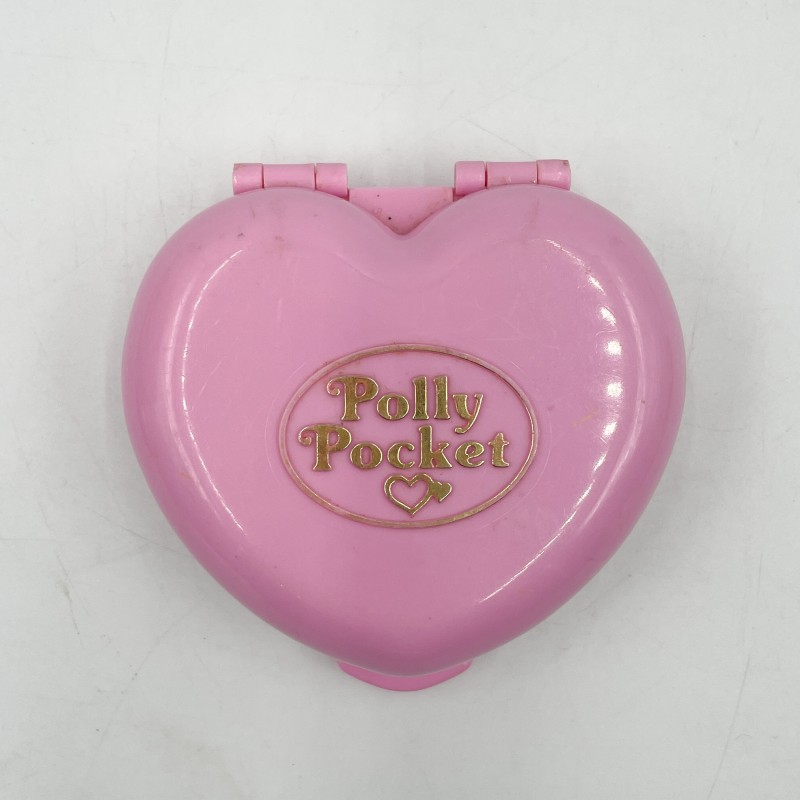 Polly Pocket , boitier coeur rose "La maison de campagne", 1989