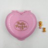 Polly Pocket , boitier coeur rose "La maison de campagne", 1989