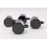 Lot de 4 tasses noires "Octime"  années 80